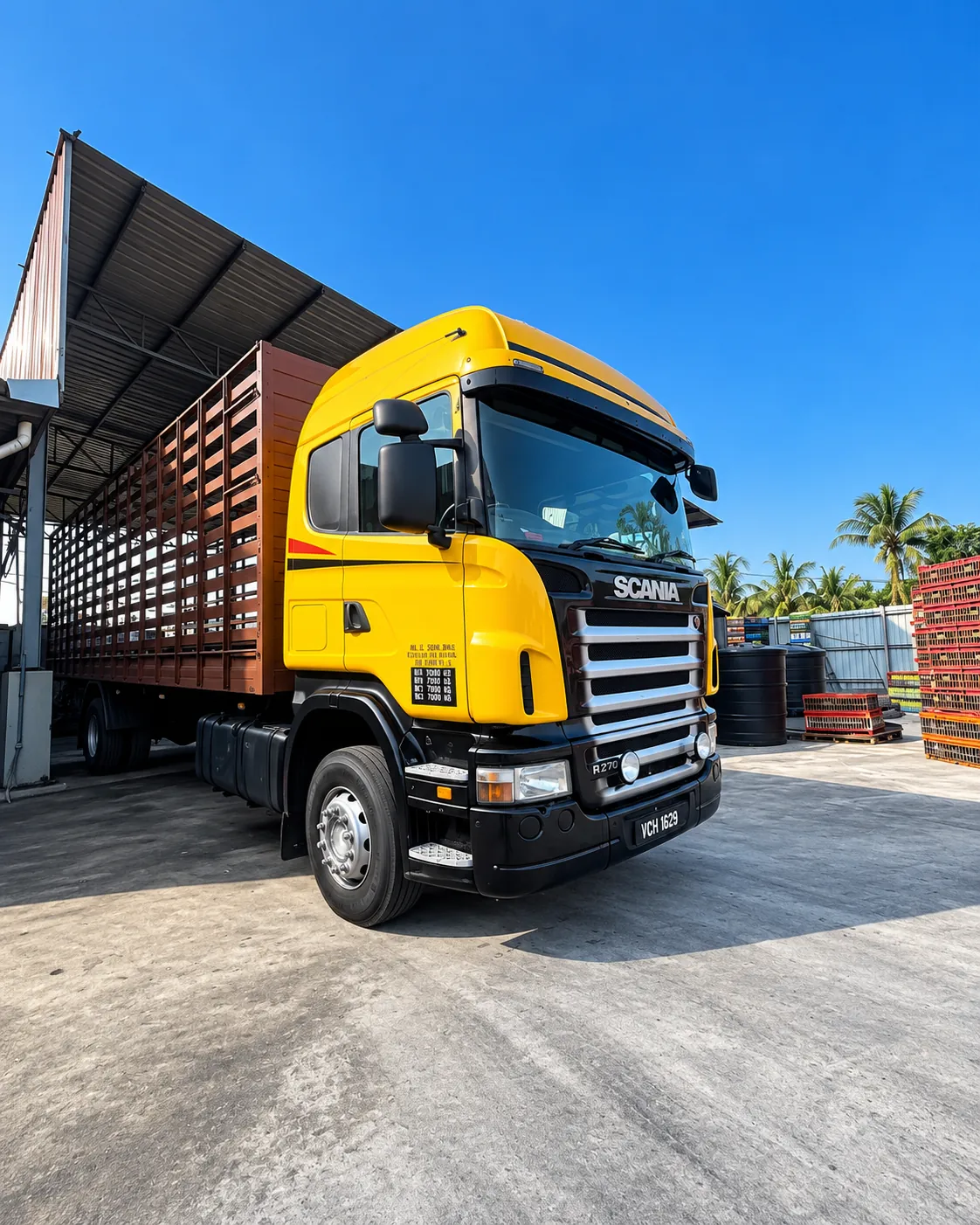 Kim Yoon Soon live chicken transport lorry (real photo)
